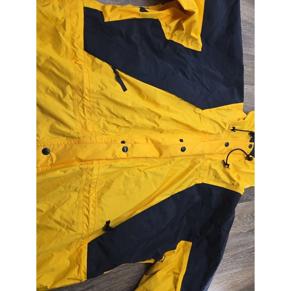 Vintage The North Face Gore-Tex Mountain Jacket Men's XL Yellow Black Shell Only